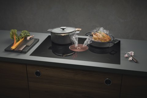 Kookveldafzuiging van BORA Pure in Rosé kleur Kookveldafzuiging van BORA Pure in Rosé kleur met 4 kookvelden
