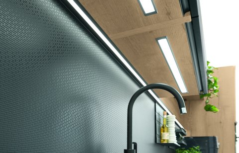 Keukenbelichting van het keuken werkbladen