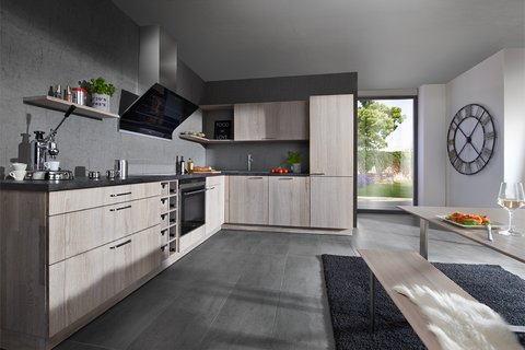 Moderne Küche Forma von Oster Moderne Küche Forma von Oster in Ausführung Eiche-Edelweiß